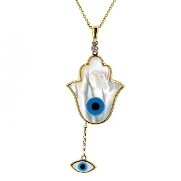 14KTEVIL EYE NECKLACE